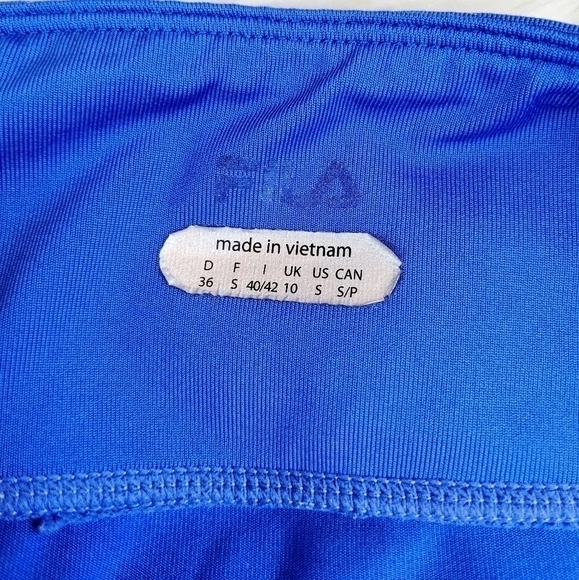 Blue Fila Cropped Leggings Women's Small - Picture 6 of 6